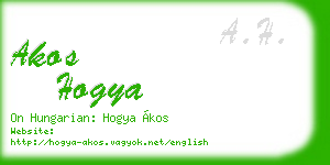 akos hogya business card